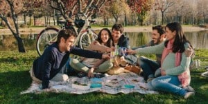 picnic con la bicicleta