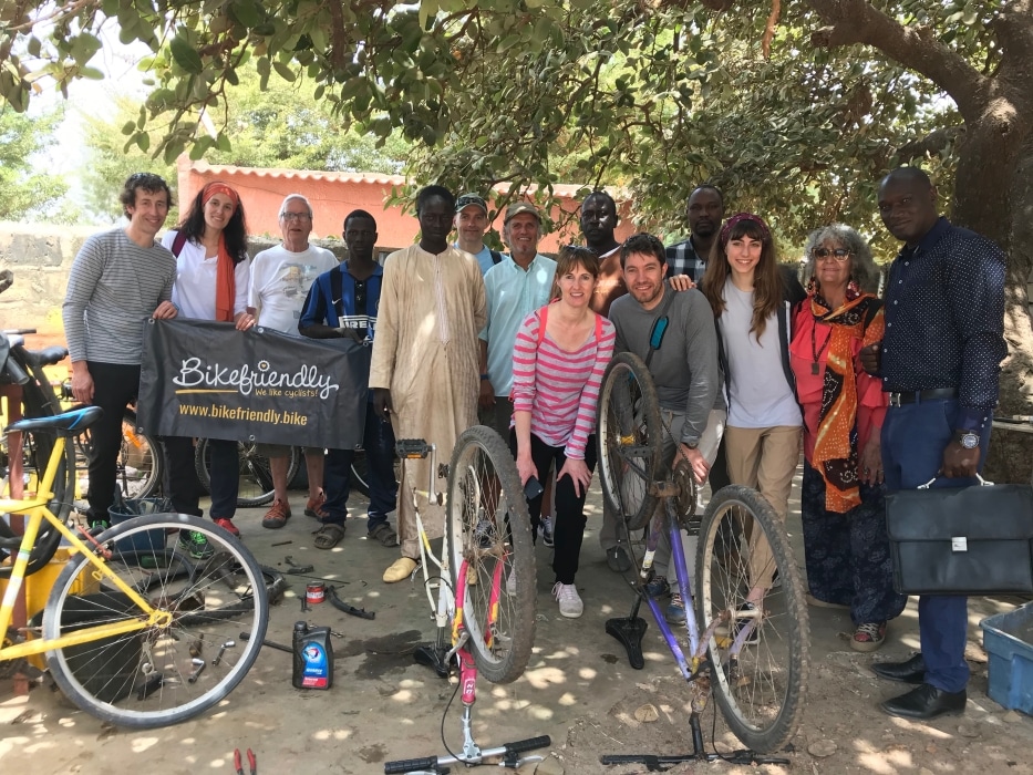 El equipo de Bikefriendly en Senegal